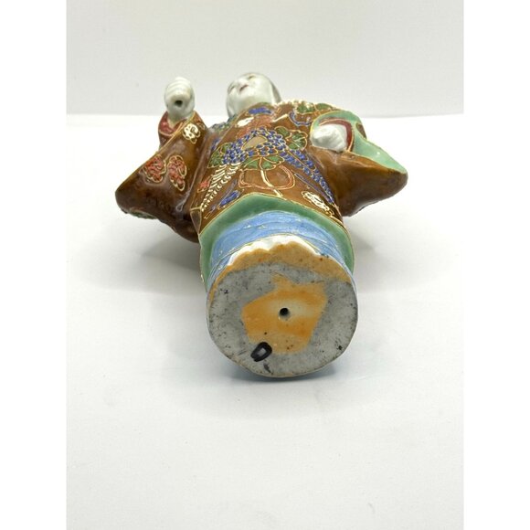 Vintage Japanese Hand-Painted Ceramic Figurine - Intricate Kimono Design - Picture 5 of 5